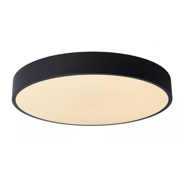 Lucide Unar - plafondverlichting - Ø 60 x 5 cm - 60W dimbare LED incl. -  3 stappen dimmer - zwart