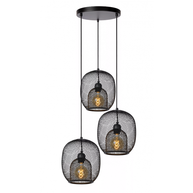 Lucide Jerrel - hanglamp - Ø 51 x 161 cm - zwart