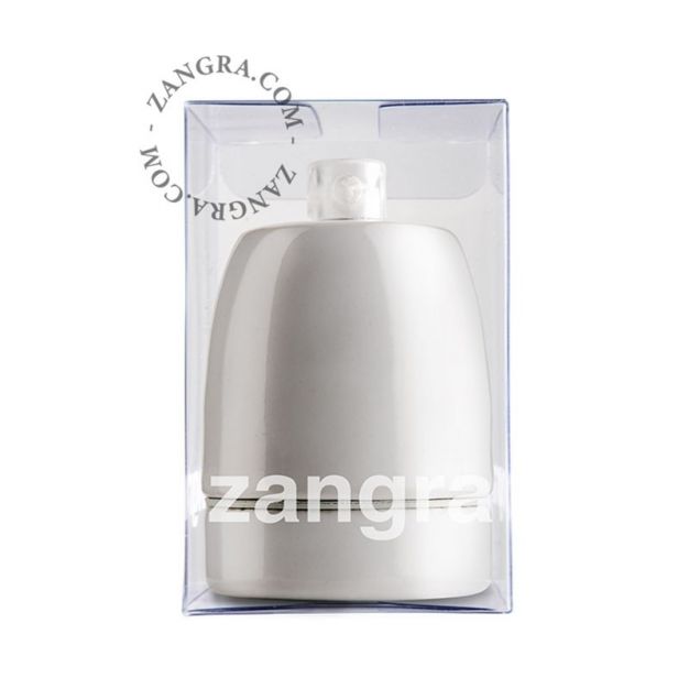 Zangra Porselein - E27 fitting - Ø 4 x 6 cm - wit