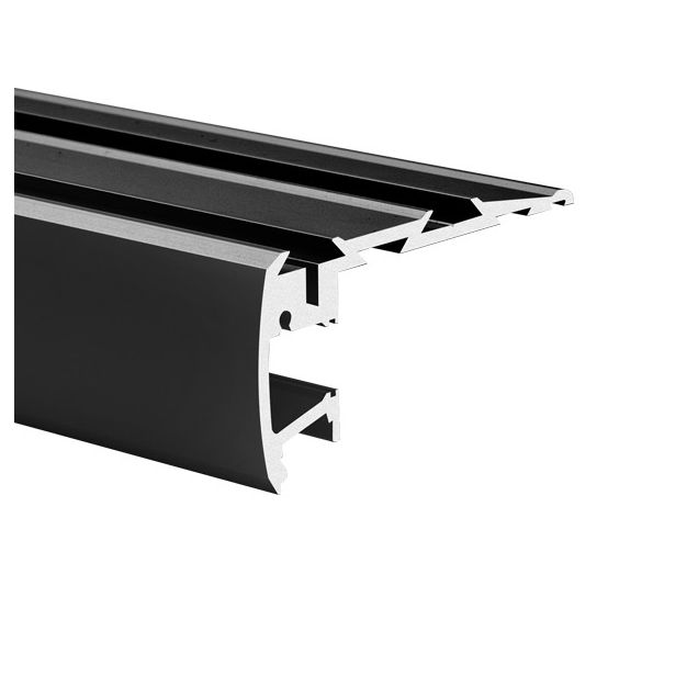 Klus STEP - LED profiel voor trapranden - 4,1 x 8 cm - 200cm lengte - zwart