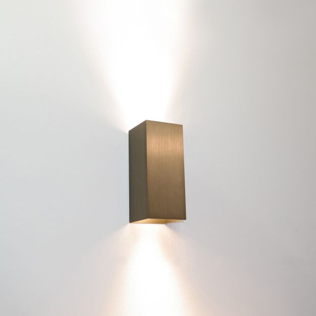 Artdelight Dante - wandverlichting - 6,7 x 6,7 x 15,4 cm - licht brons