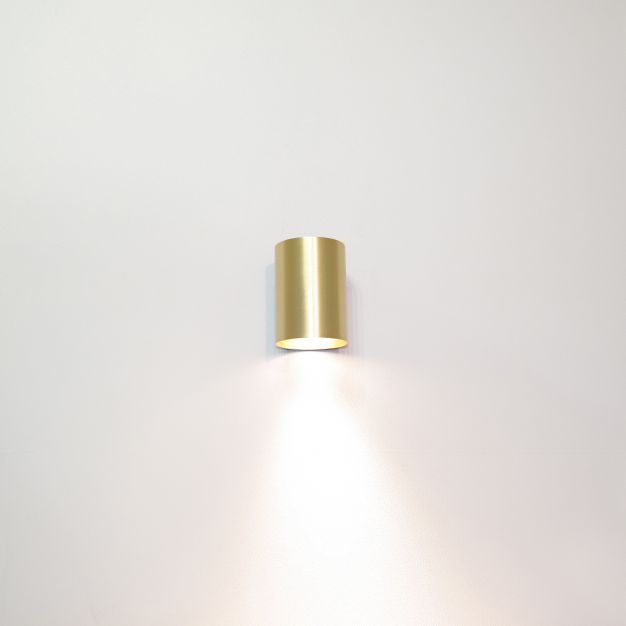 Artdelight Roulo1 - wandverlichting - Ø 6,4 x 9 cm - mat goud