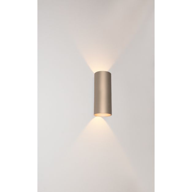 Artdelight Brody - wandlamp - Ø 7,2 x 18 cm - 2 x 4W LED incl. - IP54 - champagne