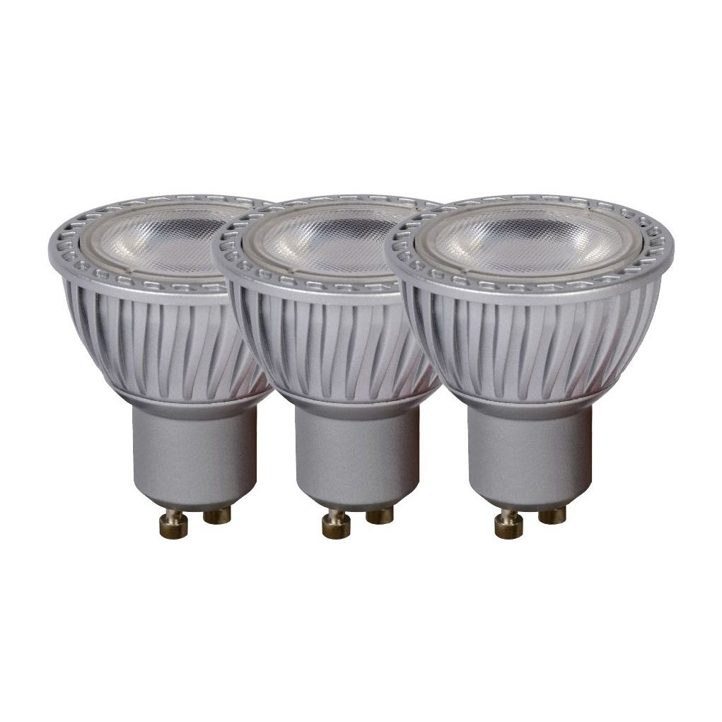 hybride Weggegooid radiator Lucide LED-spots (set van 3) - Ø 5 x 5,3 cm - GU10 - 5W dimbaar - 3000K -  grijs | Lichtkoning