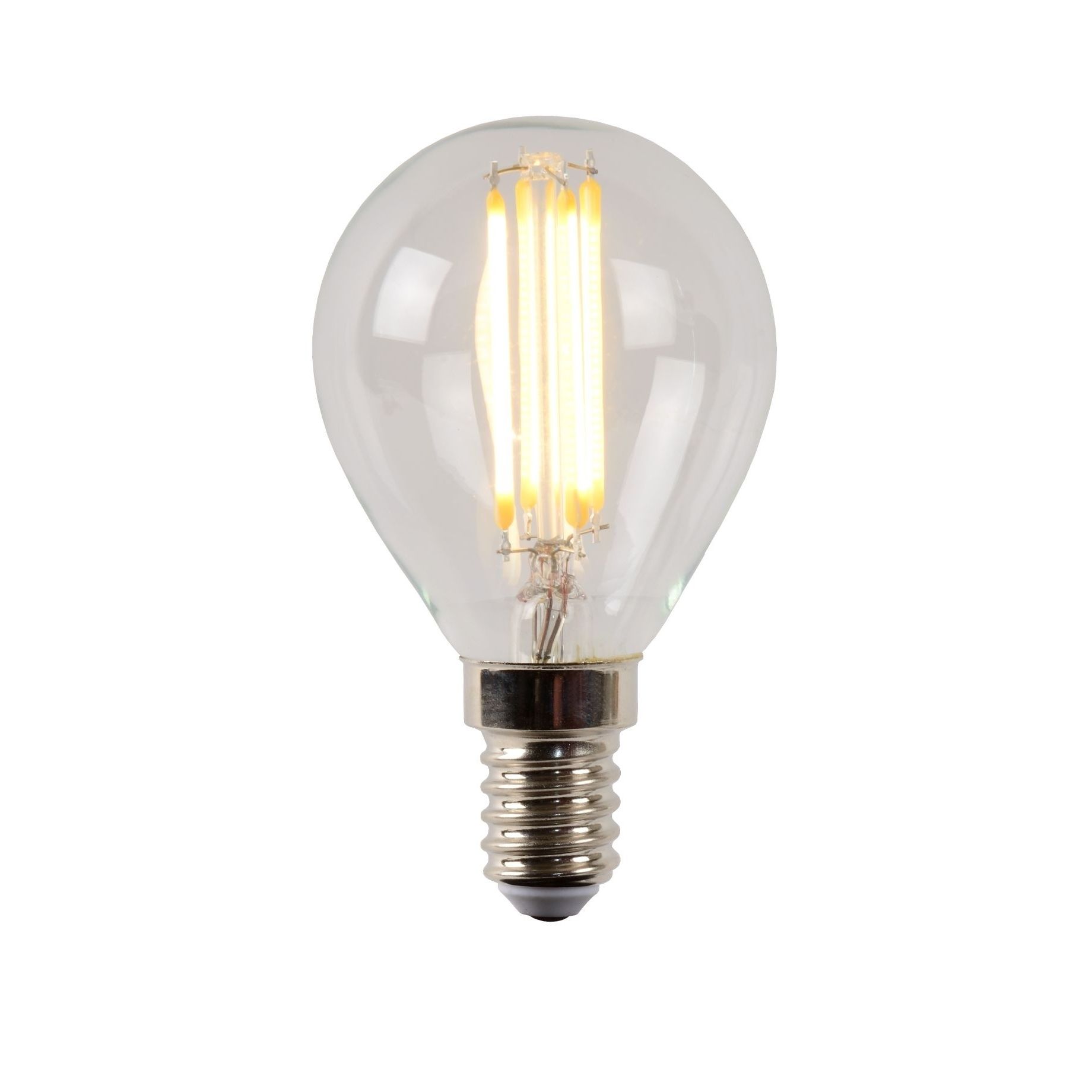 Eervol tempo Jood Lucide LED filament lamp - Ø 4,5 x 7,7 cm - E14 - 4W dimbaar - 2700K -  transparant | Lichtkoning