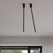 Nova Luce Ornos - plafondlamp - Ø 5 x 70 cm - 4W LED incl. - zandzwart
