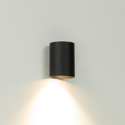 Artdelight Roulo1 - wandlamp - Ø 6,4 x 9 cm - zwart