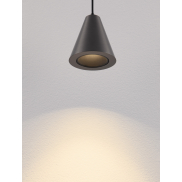Nova Luce Irmos - hanglamp - Ø 6 x 191 cm - 5W LED incl. - zwart nikkel aluminium
