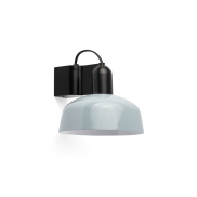 Faro Tatawin - wandlamp - Ø 18,4 x 15,5 cm - satijnzwart en glanzend grijsblauw