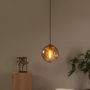 Lucide Monsaraz - hanglamp - Ø 25 x 161 cm - amber