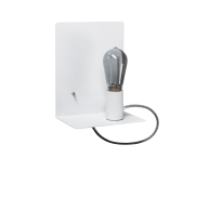 ETH Magneto - wandlamp met schakelaar en USB-stekker - 20 x 25 cm - wit
