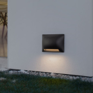 Nova Luce Sub - buiten wandverlichting - 13,5 x 8,5 x 3,5 cm - 5W LED incl. - IP65 - zandzwart