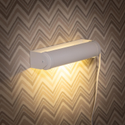 ETH Rondo - wandlamp met schakelaar - 5 x 8,5 x 24 cm  - wit