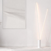 Nova Luce Kimolia - vloerlamp  - Ø 22 x 180,7 cm - 49W dimbare LED incl. - mat wit