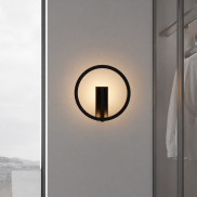 Nova Luce Tilia - wandlamp - Ø 22 x 10 cm - 10W LED incl. - zandzwart
