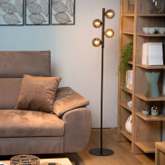 Lucide Tycho - staanlamp - 154 cm - zwart