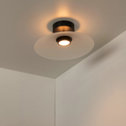 Lucide Menga - plafondlamp - Ø 40 x 16 cm - 12W dimbare LED incl. - opaal