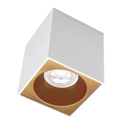 Century Italia Essenza Cube - opbouwspot 1L - 9,6 x 9,6 x 10,2 cm - goud en wit