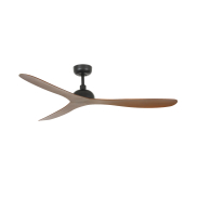 Faro Gotland - plafondventilator met afstandsbediening en timer - Ø 132 cm - bruin en mat zwart