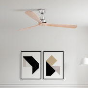 Faro Lantau XL - plafondventilator - Ø 168 cm - mat nikkel en den