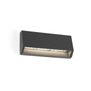 Faro Must - wandverlichting - 15,8 x 3 x 7 cm - 3W LED incl. - IP65 - donkergrijs