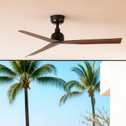 Faro Marine M - plafondventilator voor buiten - Ø 125 cm - IP44 - donkerbruin en donker walnoot