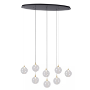 Lucide Gisela - hanglamp - 140 x 40 x 150 cm - 8 x 3,9W  dimbare LED incl. - transparant