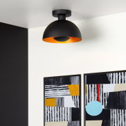 Lucide Siemon - plafondverlichting - Ø25 x 19 cm - zwart