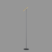 Artdelight Kansas - vloerlamp - 20 x 25 x 140 cm - 6W dimbare LED incl. - zwart en warm goud
