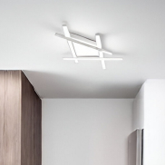 Nova Luce Willow - plafondlamp - 75 x 59 x 5,6 cm - 60W dimbare LED incl. - zandwit