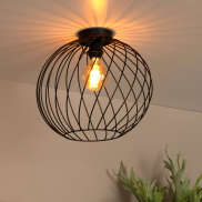 Lucide Danza - plafondlamp - Ø 40 x 35,5 cm - zwart