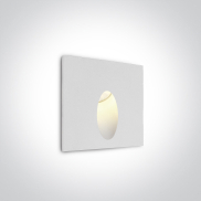 ONE Light Indoor/Outdoor Dark Light Wall Recessed - buiten wandverlichting - 7 x 7 x 4,5 cm - 3W LED incl. - IP54 - wit