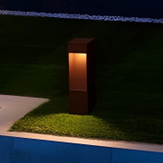Nova Luce Maddi - tuinpaal - 8,5 x 30 x 7,5 cm - 7W LED incl. - IP65 - zandcorten