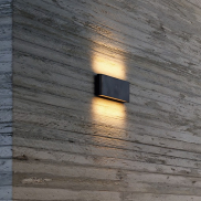 Nordlux Kinver 26 - buiten wandverlichting - 26 x 9 x 3,3 cm - 10W LED incl. - IP54 - zwart