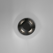 Faro Loth all sides - wandverlichting - Ø 20 x 4,2 cm - 12W LED incl. - IP67 - mat zwart