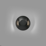 Faro Loth - wandverlichting - Ø 20 x 4,2 cm - 12W LED incl. - IP67 - mat zwart