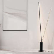 Nova Luce Kimolia - vloerlamp - Ø 22 x 180,7 cm - 49W dimbare LED incl. - mat zwart