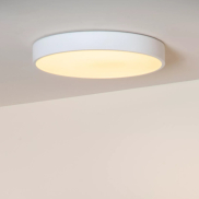 Lucide Unar - plafondverlichting - Ø 30 x 5 cm - 18W dimbare LED incl. -  3 stappen dimmer - wit