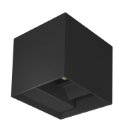 Century Italia Up & Down - wandlamp - 10 x 10 x 10 cm - 10W LED incl. - instelbare lichtkleur - IP65 - zwart