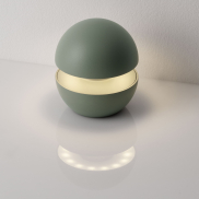 Nova Luce Puk - draagbare oplaadbare lichtbron - Ø 10 x 11,4 cm - 2W dimbare LED incl. - IP54 - saliegroen