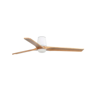 Faro Heywood Tub L - plafondventilator met licht - Ø 132 - mat wit en pino