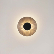 Nova Luce Nous - wandlamp - Ø 30 x 30 cm - 8W LED incl. - zwart nikkel