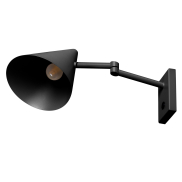 ETH Marvis - wandlamp met schakelaar - 8 x 12 x 44 cm - zwart