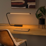 Lucide Madison - bureaulamp - 62,5 x 5,5 x 33 cm - 6,5W dimbare LED incl. - zwart
