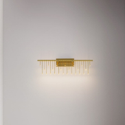 Nova Luce Stellar - wandlamp - 67 x 20 x 10 cm - 11W dimbare LED incl. - goud