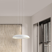 Nova Luce Epos - hanglamp - Ø 40 x 145 cm - 24W dimbare LED incl. - zandwit