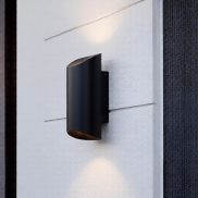 Nova Luce Nocta - buiten wandverlichting - 9,6 x 24 x 10 cm - 9W LED incl. - IP54 - donker antraciet