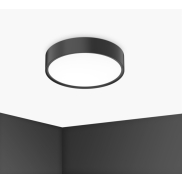 Century Italia Blanca Luxe - plafondlamp - Ø 30 x 7 cm - 17W LED incl. - zwart