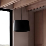 Nova Luce Atil - hanglamp - Ø 35 x 210 cm - 24W LED incl. - zandzwart