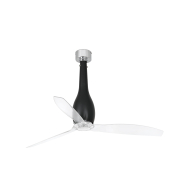 Faro Eterfan - plafondventilator met afstandsbediening - Ø 128 cm - mat zwart en transparant